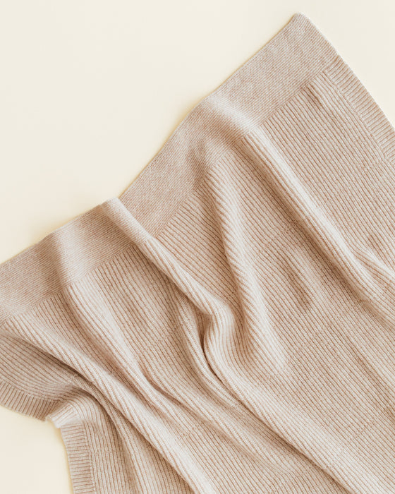Gaston Merino Wool Blanket - Soft Beige