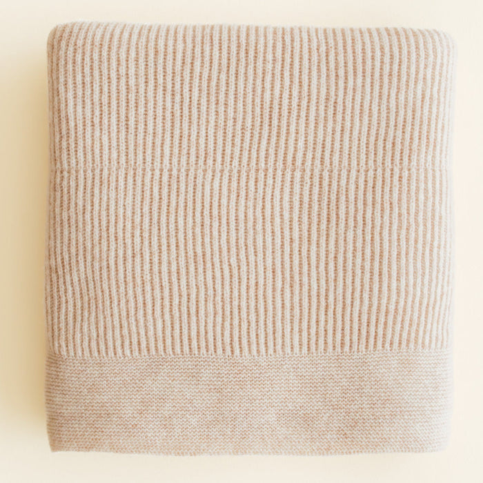 Gaston Merino Wool Blanket - Soft Beige