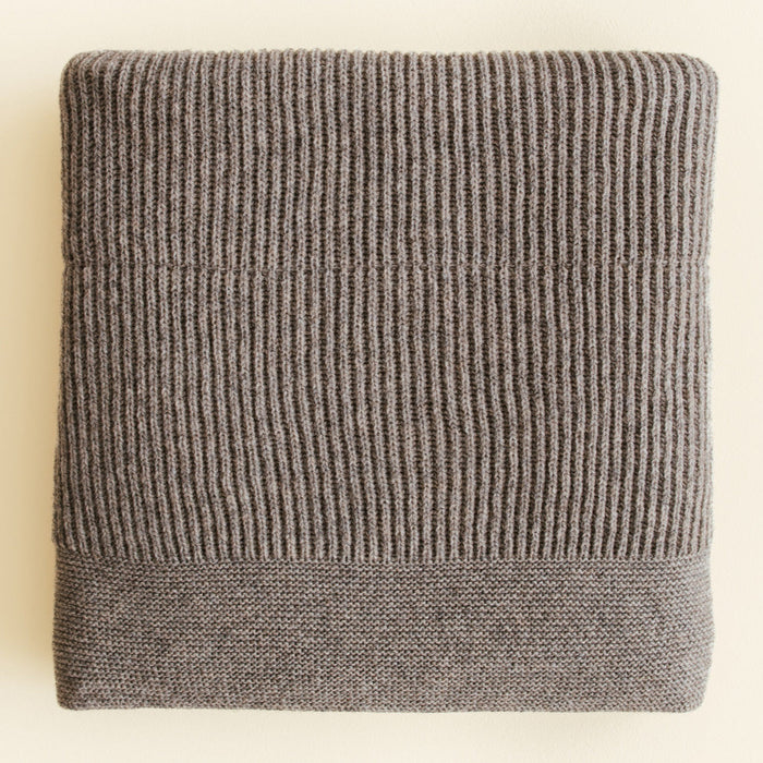 Gaston Merino Wool Blanket - Stone
