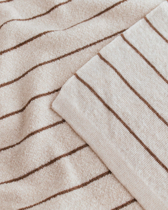 Harry Merino Wool Blanket - Cream/Mocha