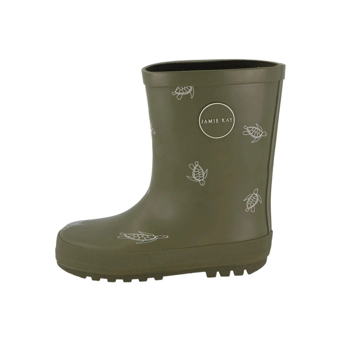 Rubber Rain Boots - Turtle Dark Olive