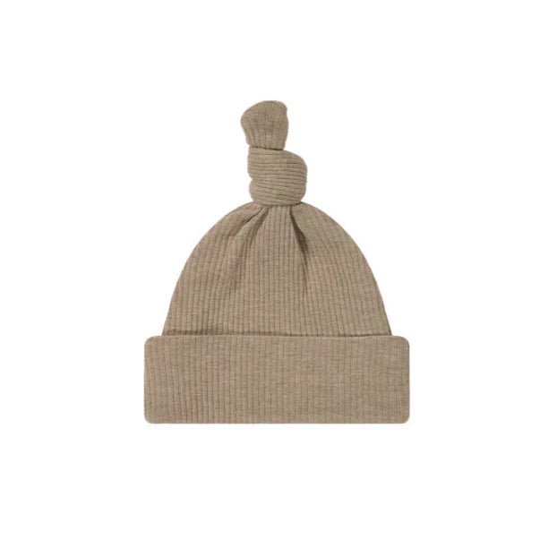 Organic Cotton Modal Marley Beanie - Caramel Marle