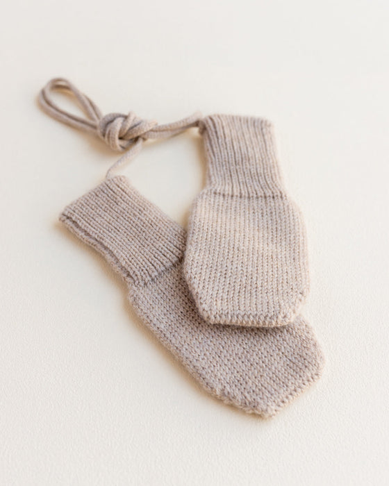 Fiza Merino Wool Mittens - Sand