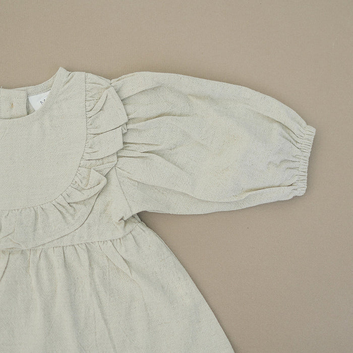 Linen Cotton Dress with Bloomers - Oatmeal