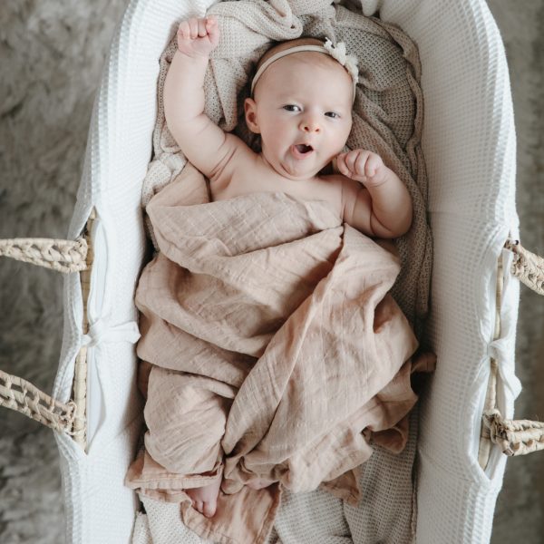 Muslin Organic Swaddle - Pale Taupe