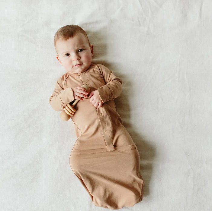 Viscose Bamboo + Organic Cotton Convertible Gown - Sandstone