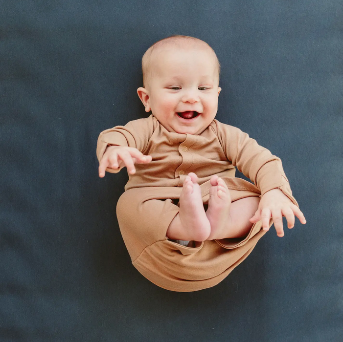 Viscose Bamboo + Organic Cotton Convertible Gown - Sandstone