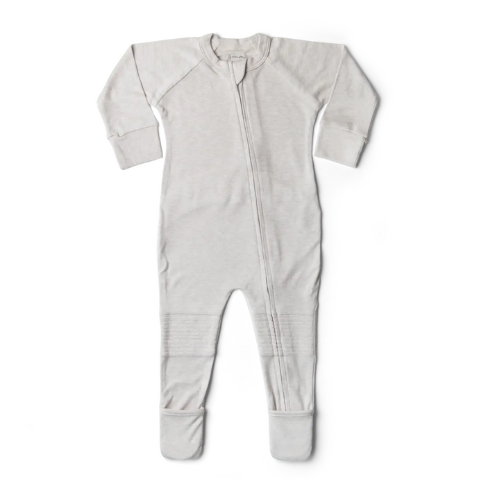 Viscose Bamboo + Organic Cotton Footie - Storm Gray