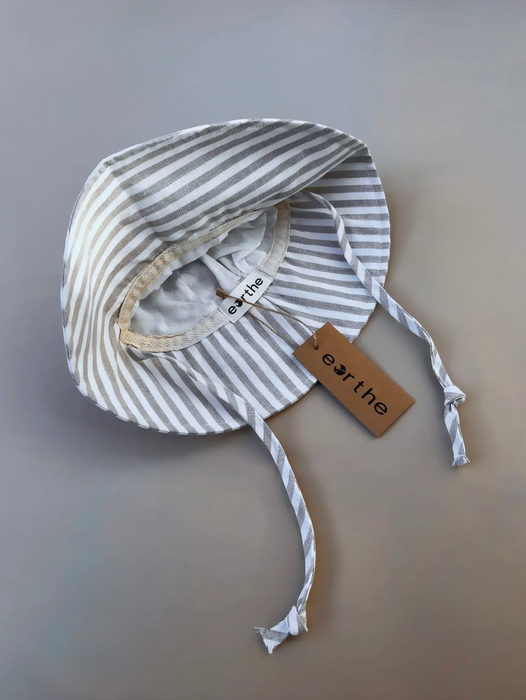 Summer Bucket Hat - Natural White Striped