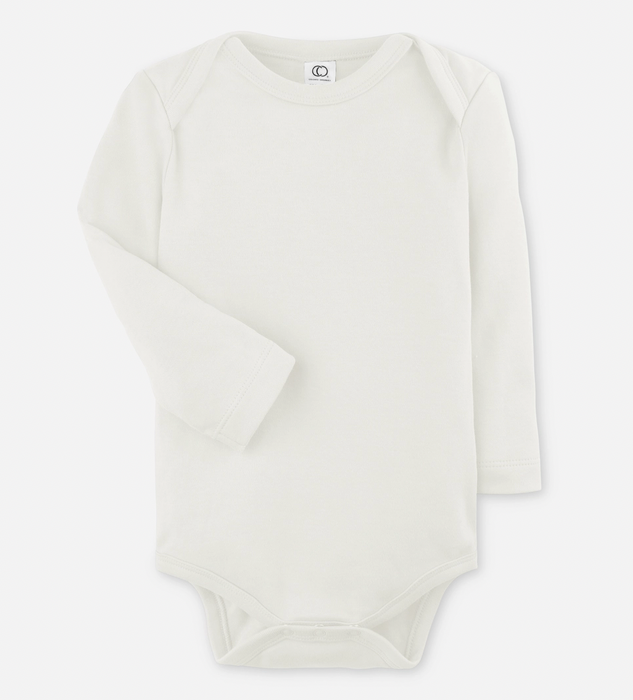 Long Sleeve Classic Organic Bodysuit - Ivory