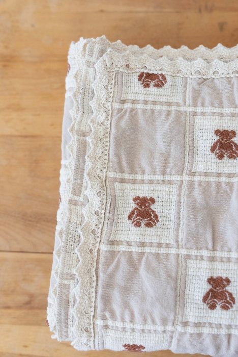 patchwork blanket - teddy