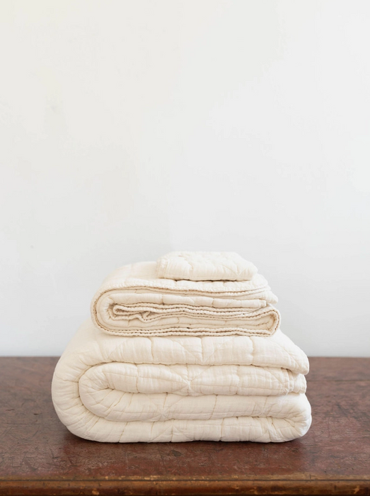 quilted blanket - natural