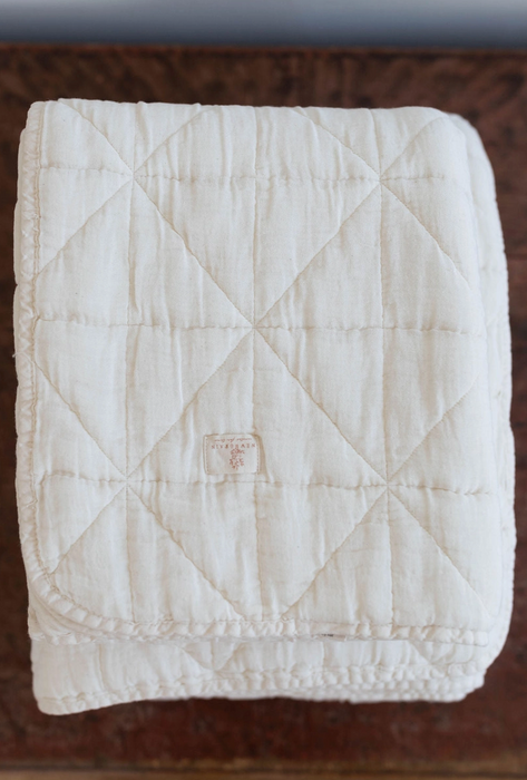 Quilted Blanket | Crib - Natural