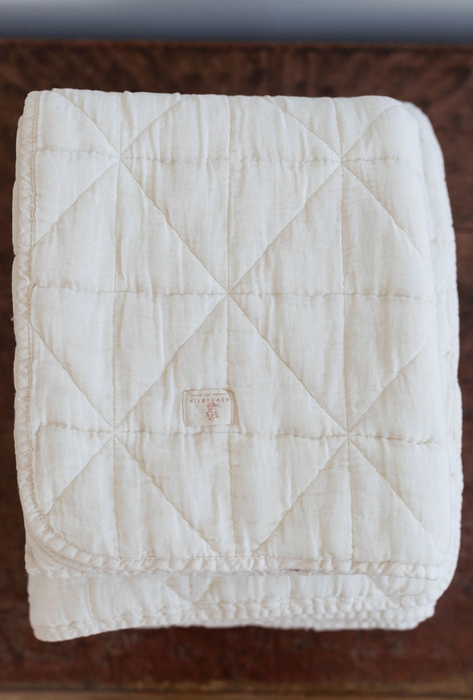quilted blanket - natural