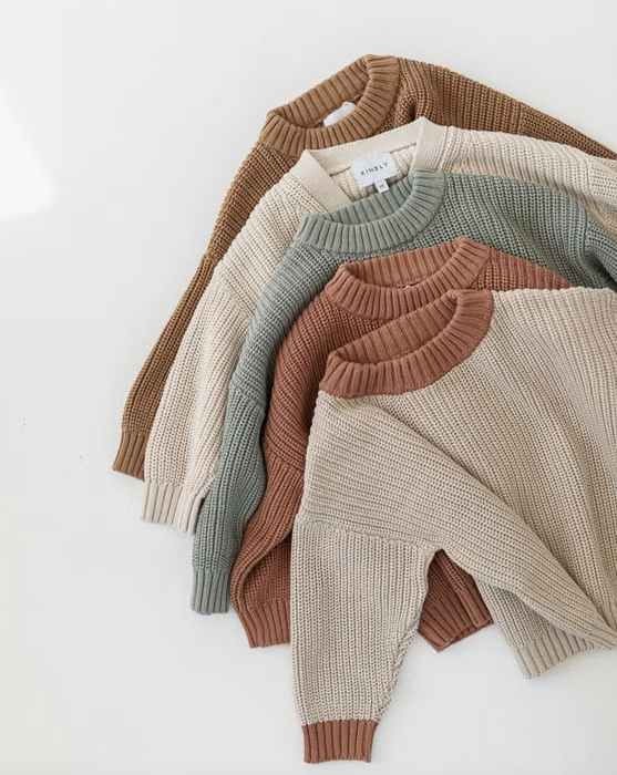 chunky knit cardigan - oat