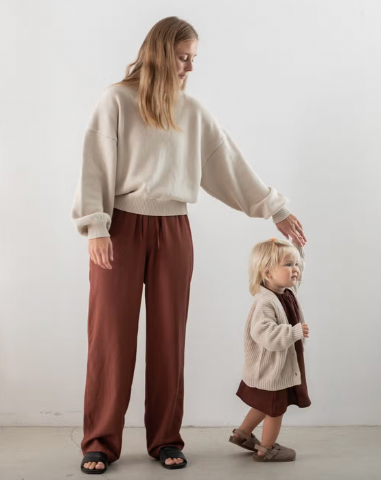 chunky knit cardigan - oat