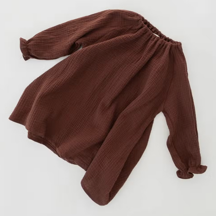 muslin dress - cinnamon