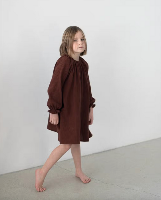 muslin dress - cinnamon