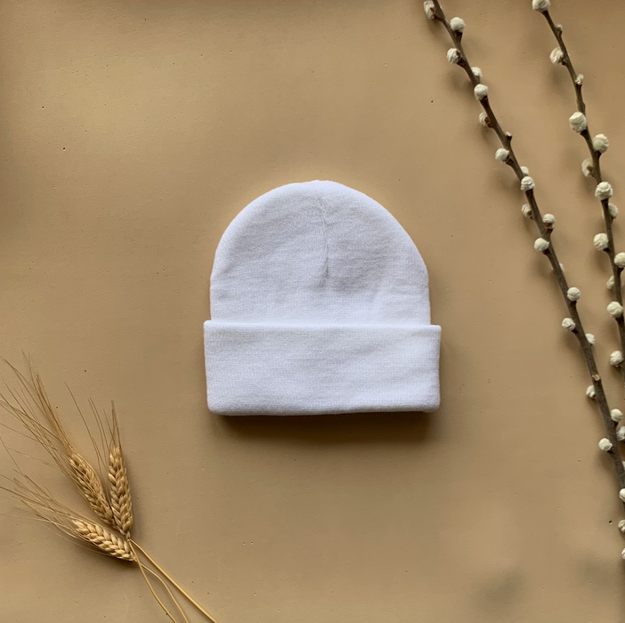 Organic Cotton Beanie - White