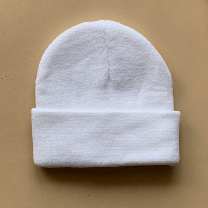 Organic Cotton Beanie - White