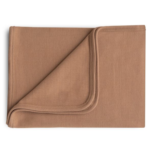 Ribbed Baby Blanket - Tan