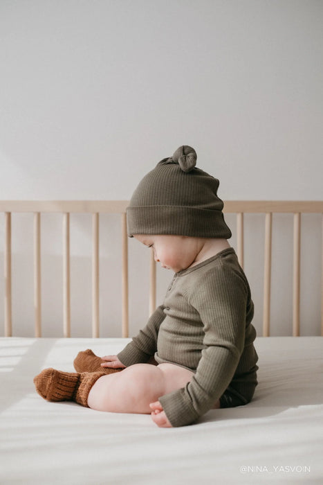 Marle Knit Sock - Cinnamon Marle