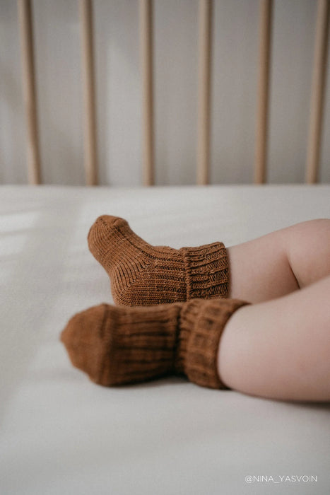 Marle Knit Sock - Cinnamon Marle