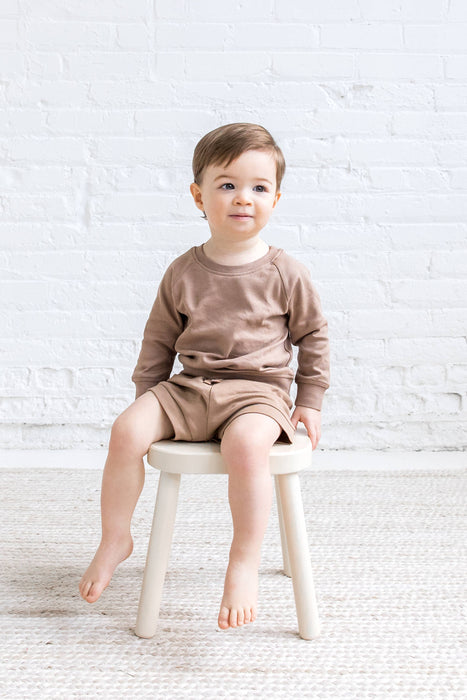 Organic Baby and Kids Portland Pullover - Truffle