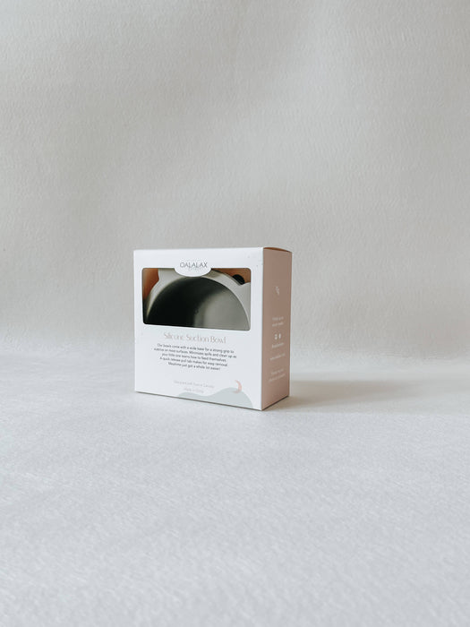 Kuma Silicone Suction Bowl - Sage Grey