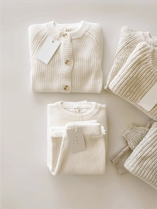 Chunky Knit Playsuit - Powder