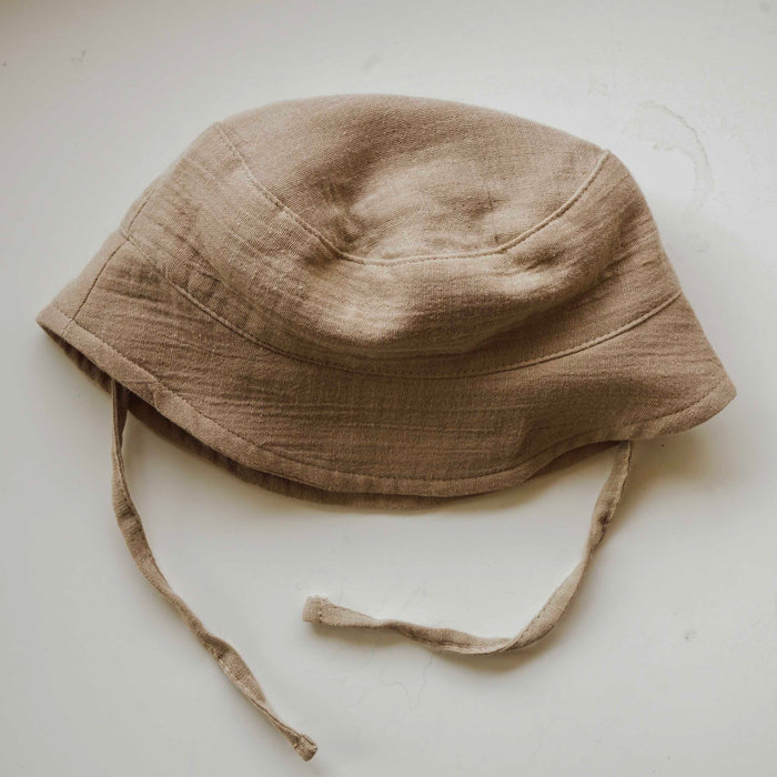 Organic Muslin Bucket Hat - Beige