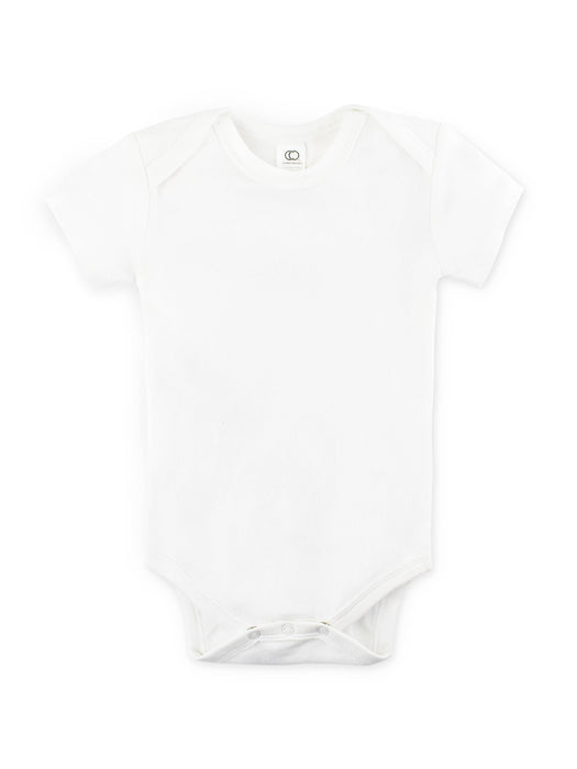 Organic Baby Short Sleeve Classic Bodysuit - White