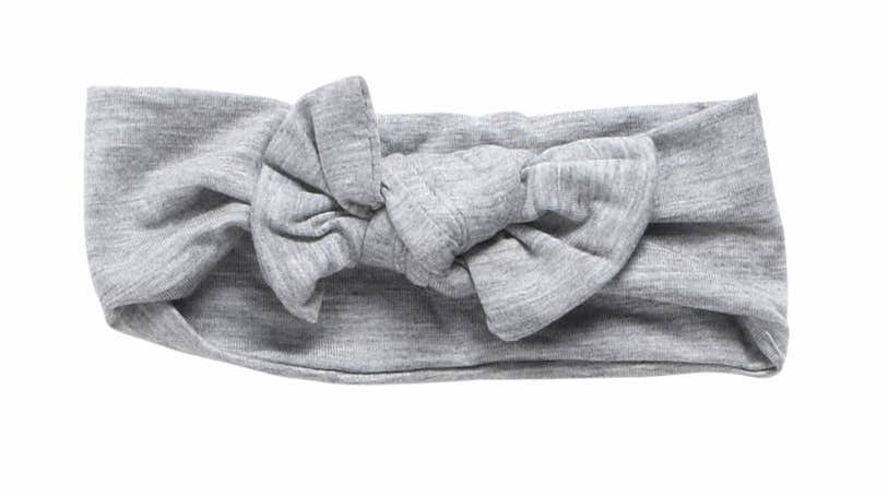 Knotted Bow - Grey