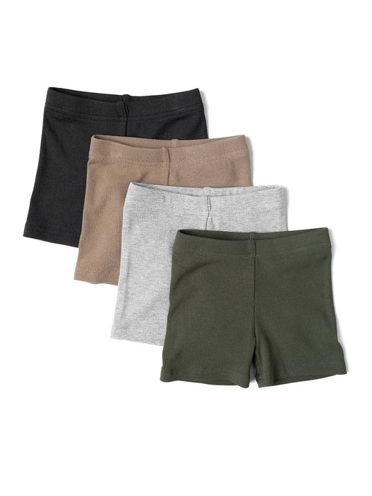 Ribbed Biker Short - Taupe