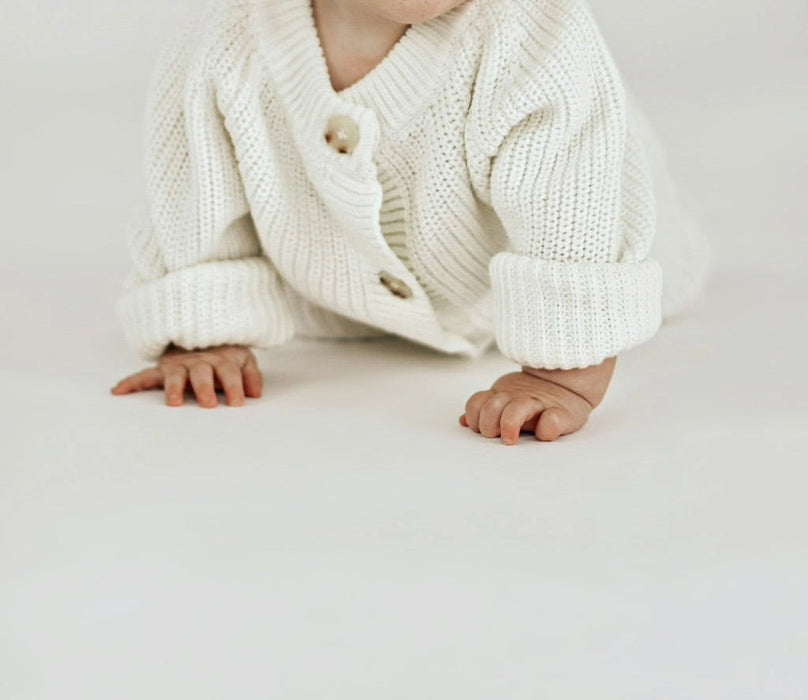 Chunky Knit Playsuit - Powder