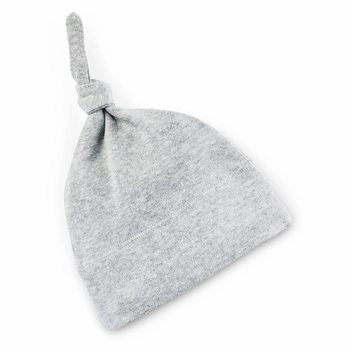 Organic Classic Knotted Hat - Heather Grey
