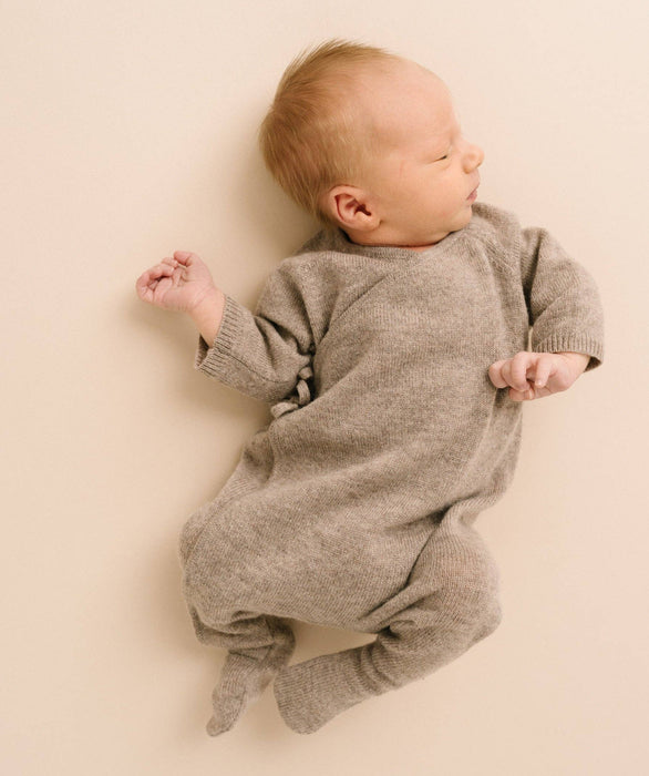 Taupe Wool Kimono Romper