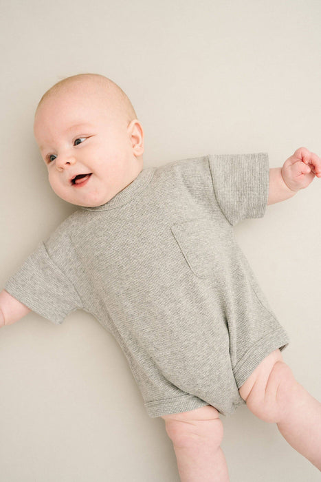 Stormy Waffle Pocket Romper