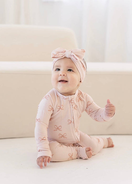Bows | Bamboo Zip Pajamas