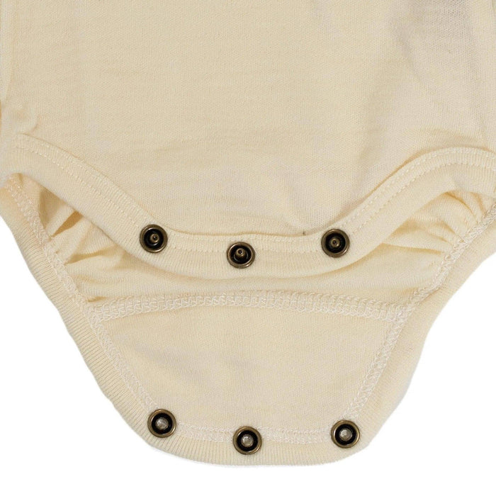 Merino Wool Long Sleeve Bodysuit - Natural