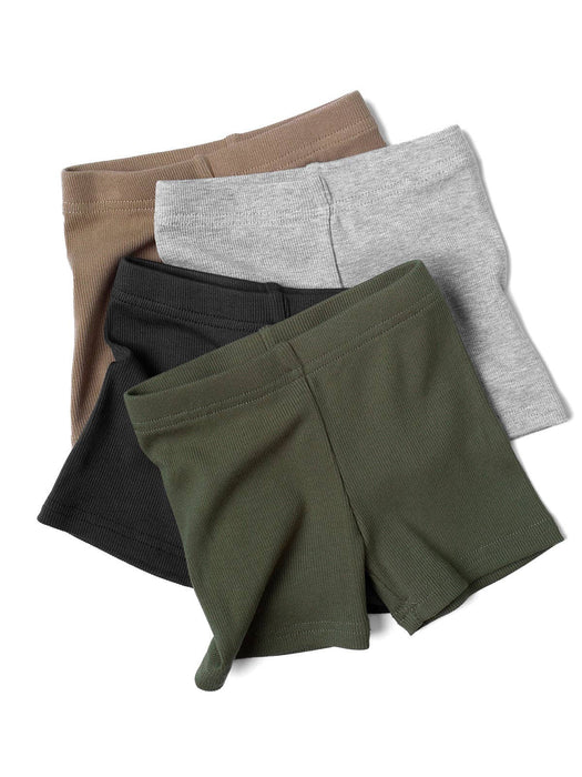 Ribbed Biker Short - Taupe