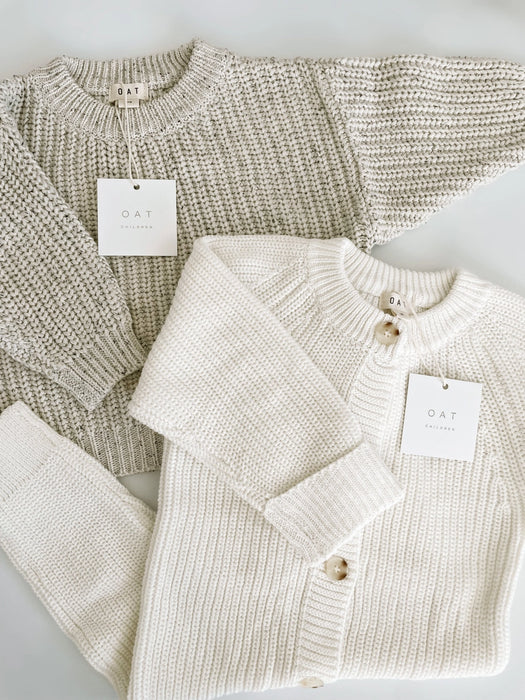 Chunky Knit Playsuit - Powder