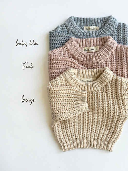 Chunky Knit Braided Sweater