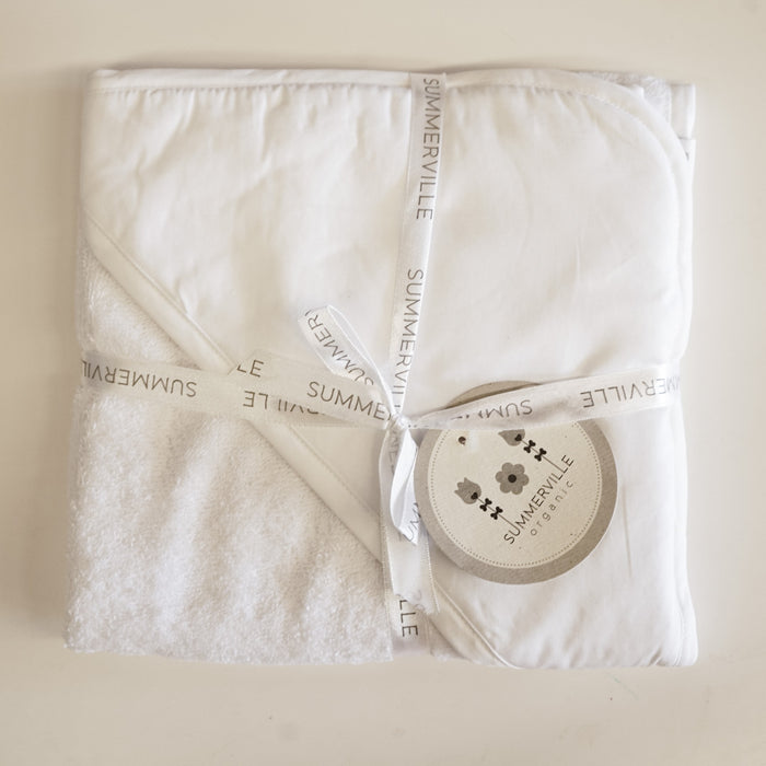 Hooded Organic Towel - Classic White