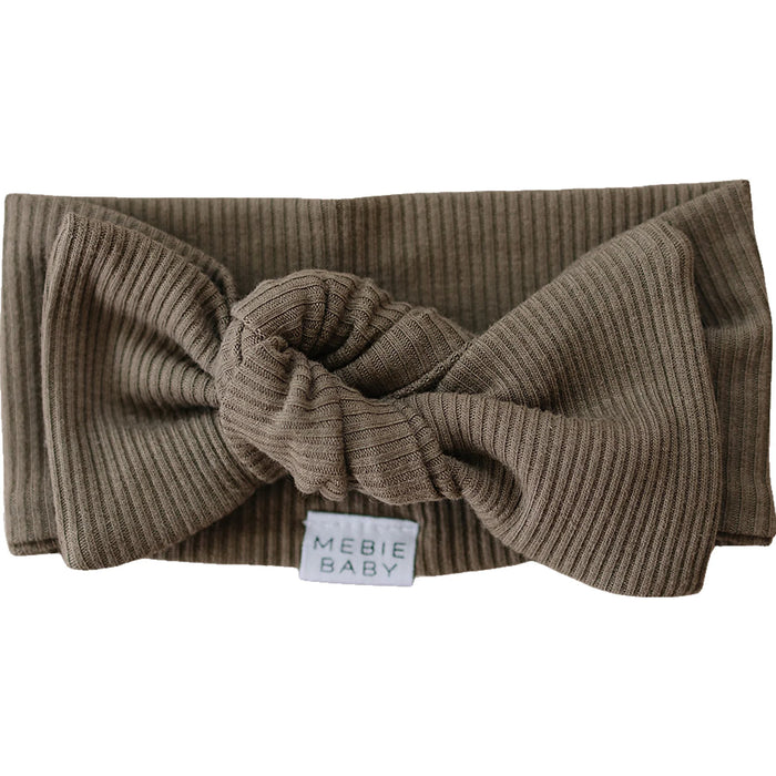 Organic Ribbed Head Wrap - Cocoa