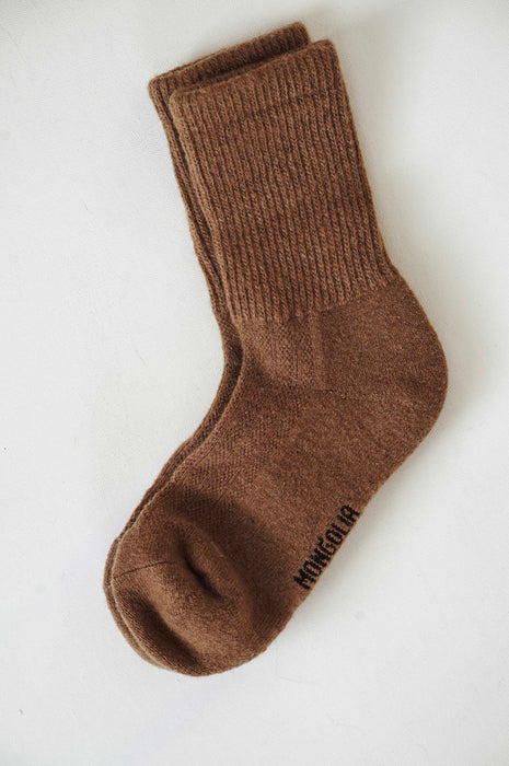 Adult Thick Camel Wool Socks - Brown