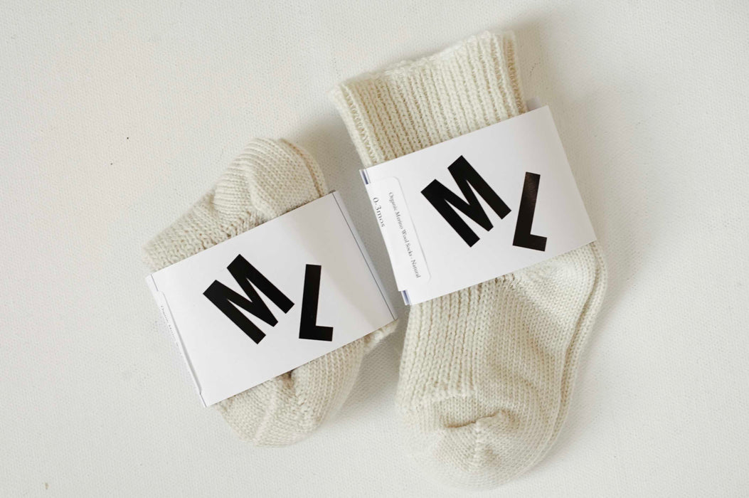 Organic Merino Wool Socks - Natural