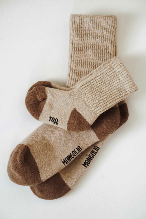 Children’s Thick Camel Wool Socks - Beige