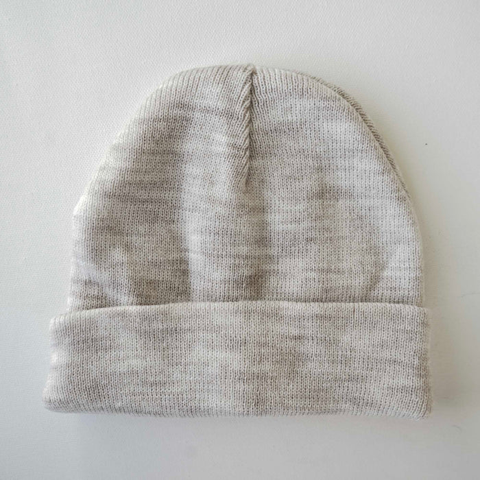 Organic Cotton Beanie - Marble Beige