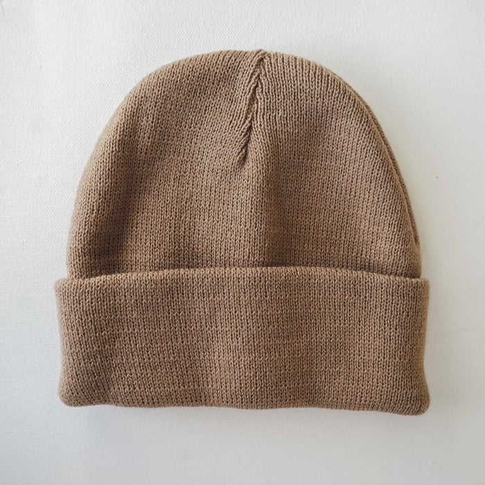 Organic Cotton Beanie - Brown